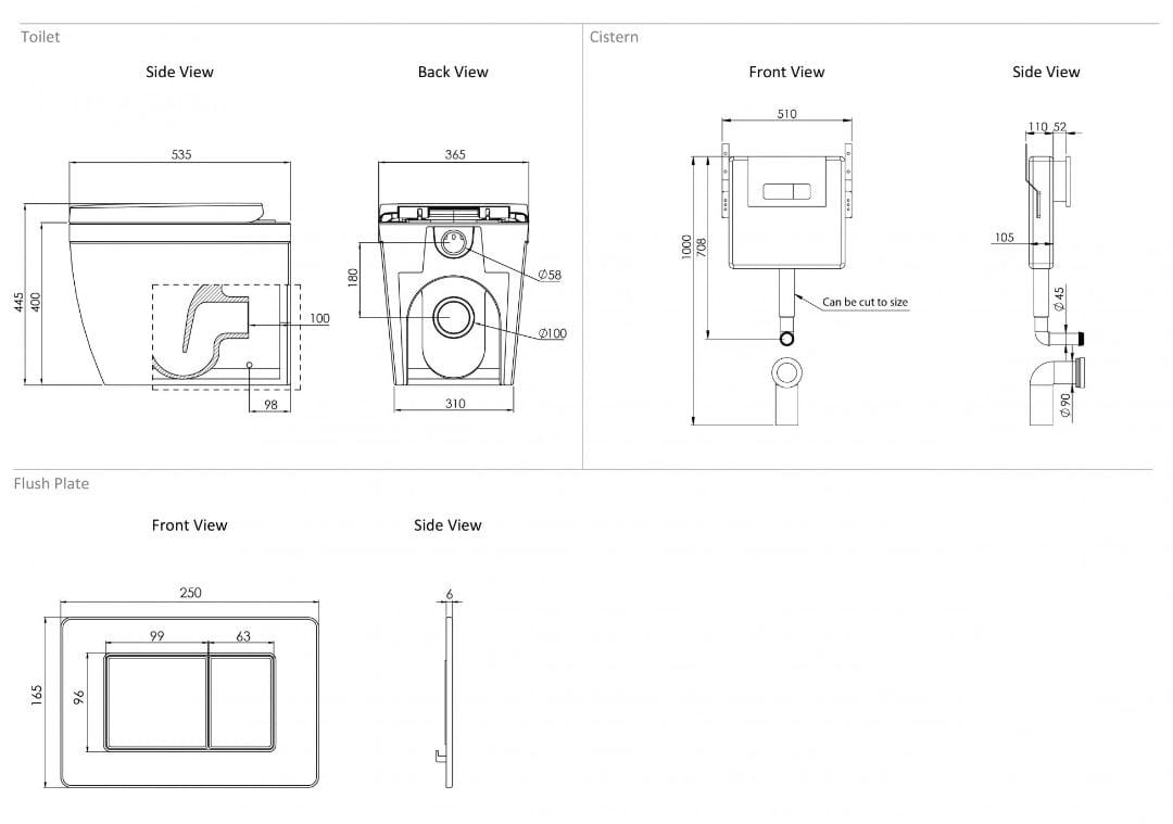 Керамический туалет без пола LUSSO BERKELEY ARCH-00111694 - Вид №12