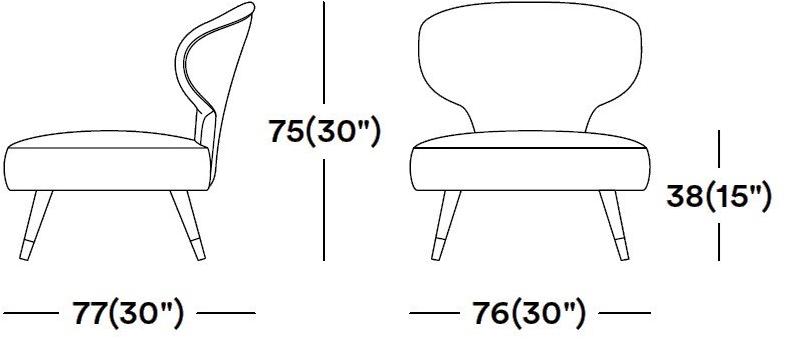 Tirolo Кресло из ткани Elle 064 p - Вид №5