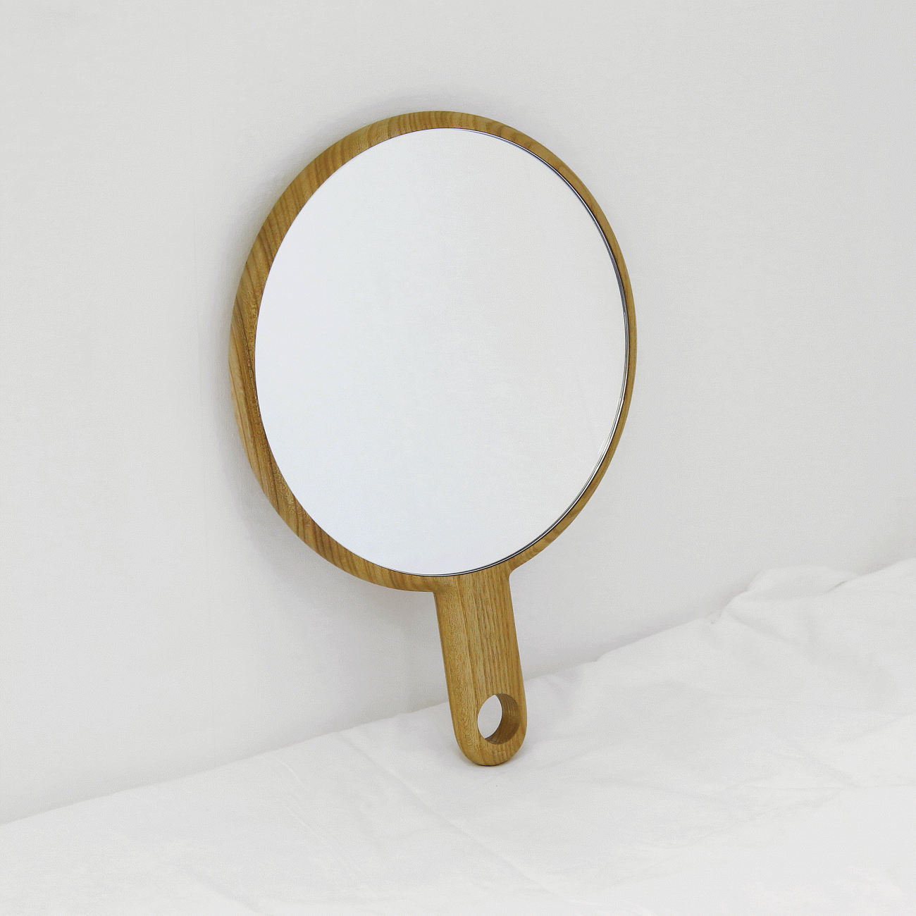 Зеркало настенное деревянное с ручкой Bosco BONESSI ДИЗАЙНЕРСКИЕ 193858 Бежевый  - Вид №4