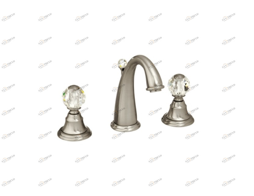 037101.000.30 Раковина с тремя отверстиями и кристаллами Swarovski Античная латунь Mestre Pacifica