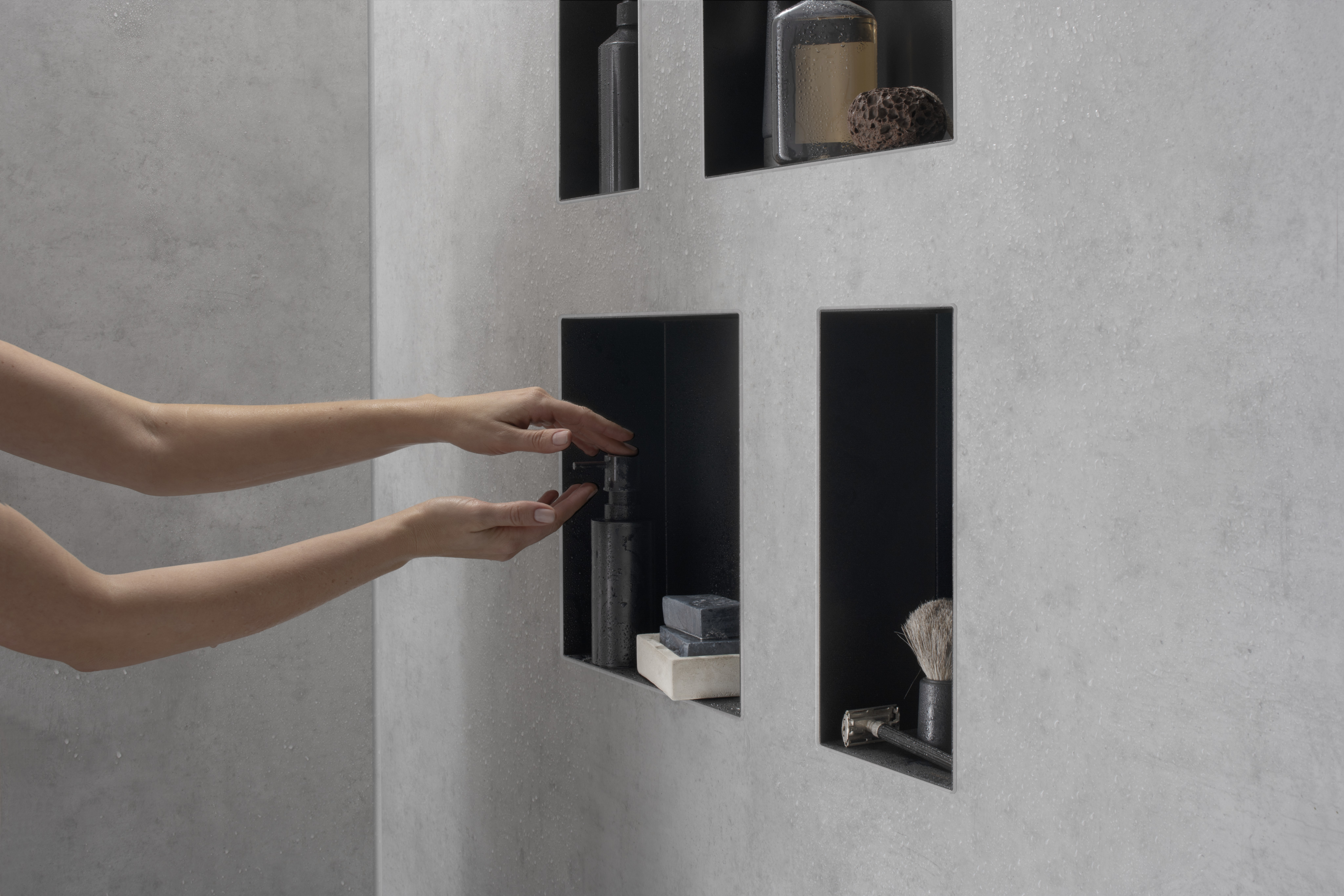 56073700 XtraStoris Minimalistic Wall безрамная ниша 300/300/100 Hansgrohe  - Вид №6