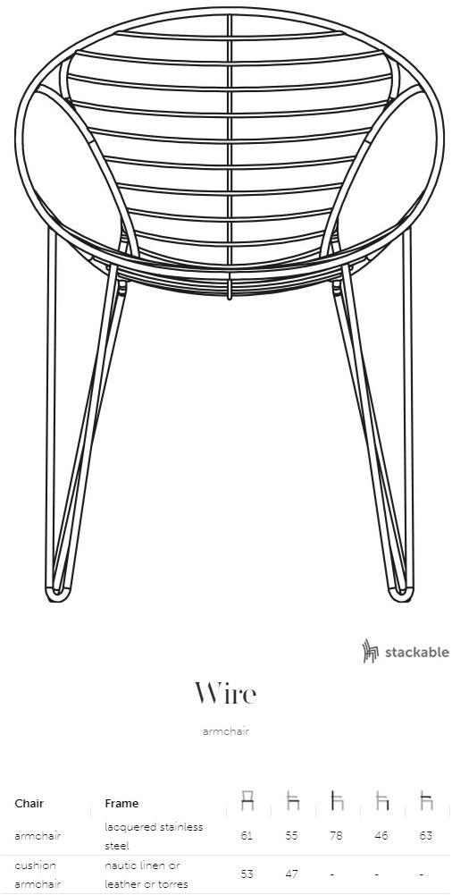 Joli Стул штабелируемый тканевый с обивкой Wire sun-id-1406293 - Вид №6