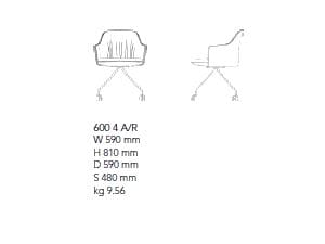 Тканевый стул с колесами Mobboli Iggy ARCH-00056445 - Вид №2
