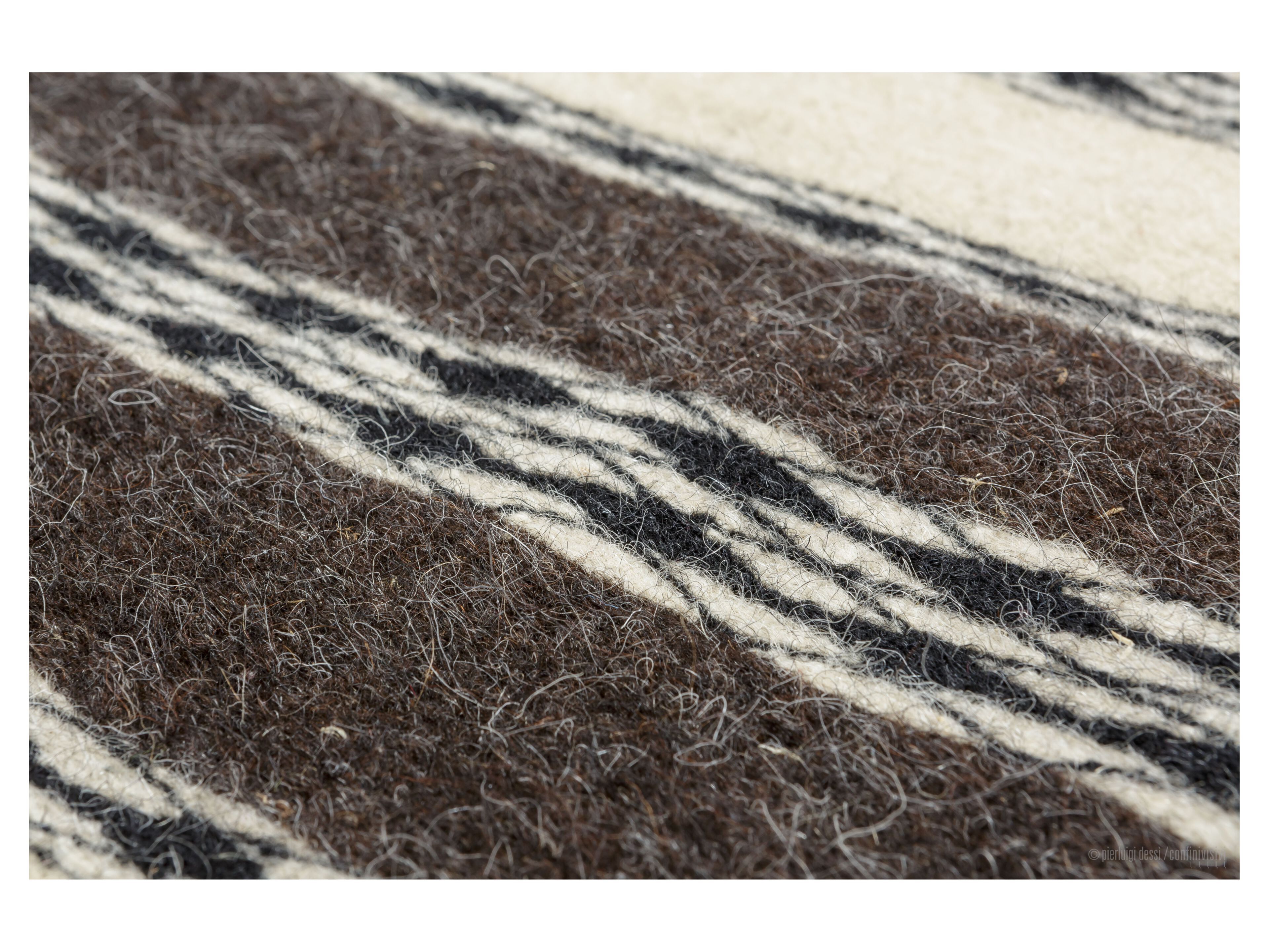 Полосатый шерстяной ковер ручной работы Eugenia Pinna Ambisues ARCH-00069776 - Вид №1