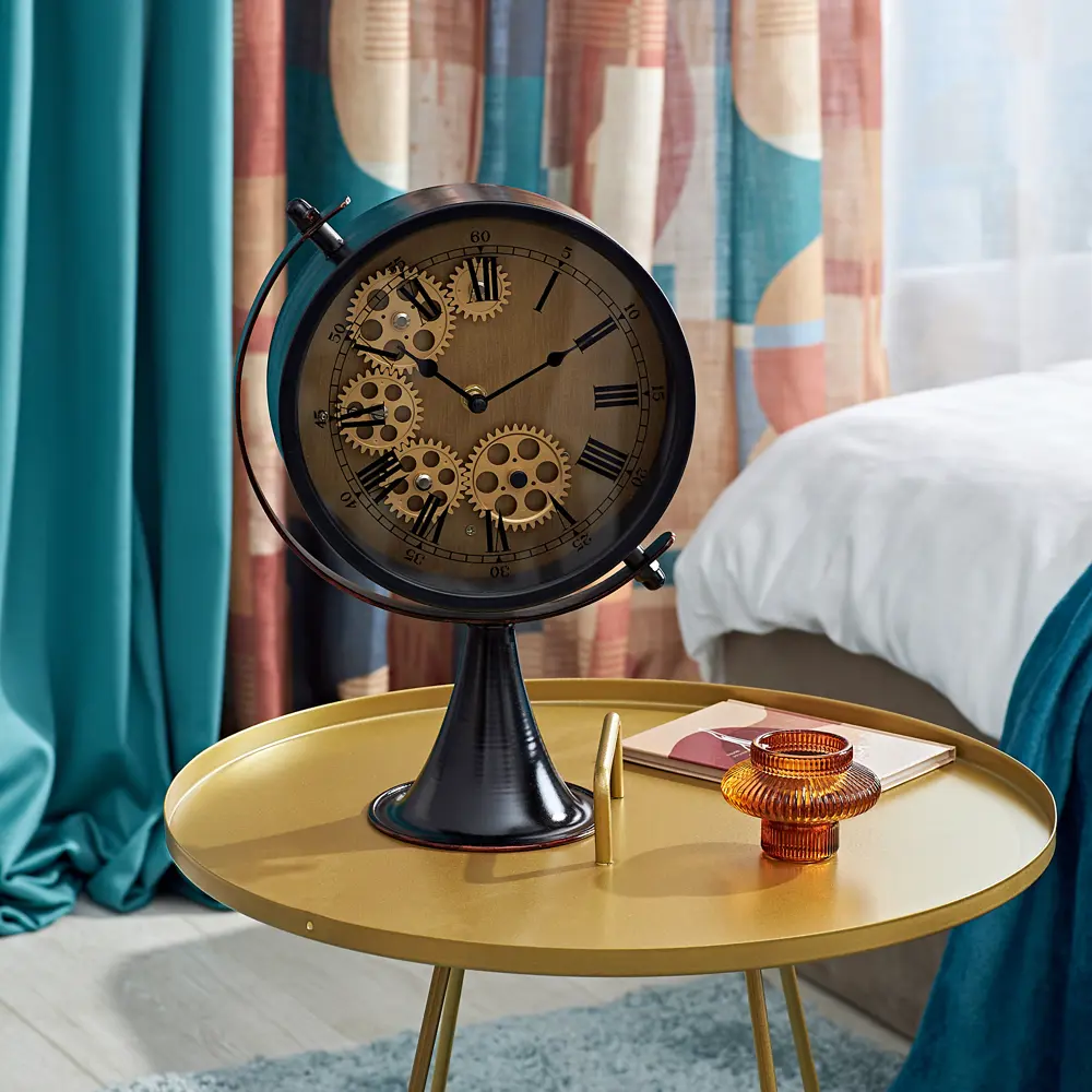 Часы настольные Dream River Месяц EA 1194 круглые металл цвет коричневый бесшумные ø22 Осень STLM-2143406