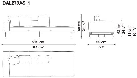 B&B Italia 3-х местный тканевый диван Dock sun-id-1376507 - Вид №25