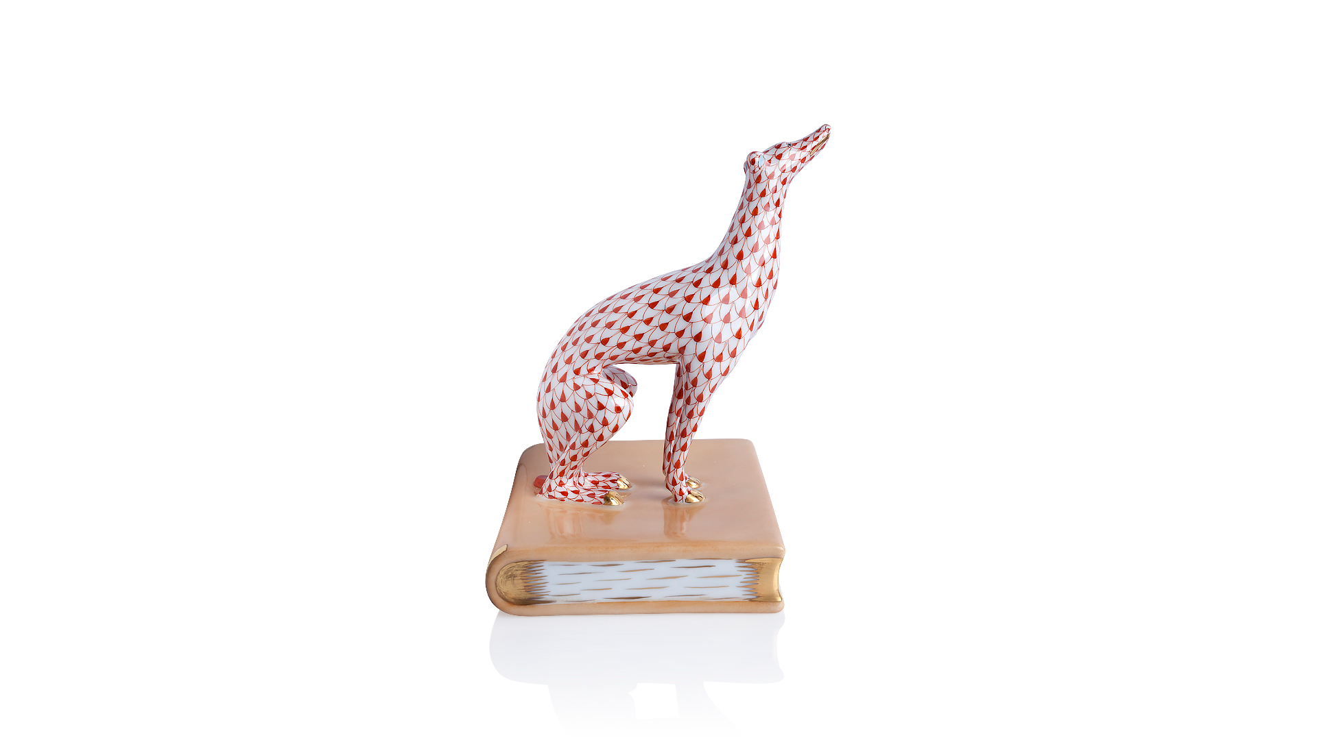 10615686 Herend Подставка для книг 16,5см "Грейхаунд, смотрящий налево" Фарфор  - Вид №1