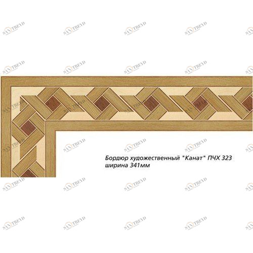 Художественный паркет Da Vinci Паркетный Бордюр 26-050 Орех Европейский (Грецкий) Селект (Гладкая) х мм 26011050