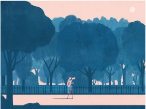 GLAMORA Моющиеся виниловые обои An illustrated life