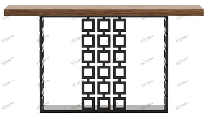 Laskasas Прямоугольная консоль из нержавеющей стали и дерева sun-id-1389191