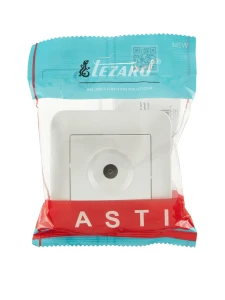 ASTI Розетка ТВ проходная жемчужно-белый перламутр