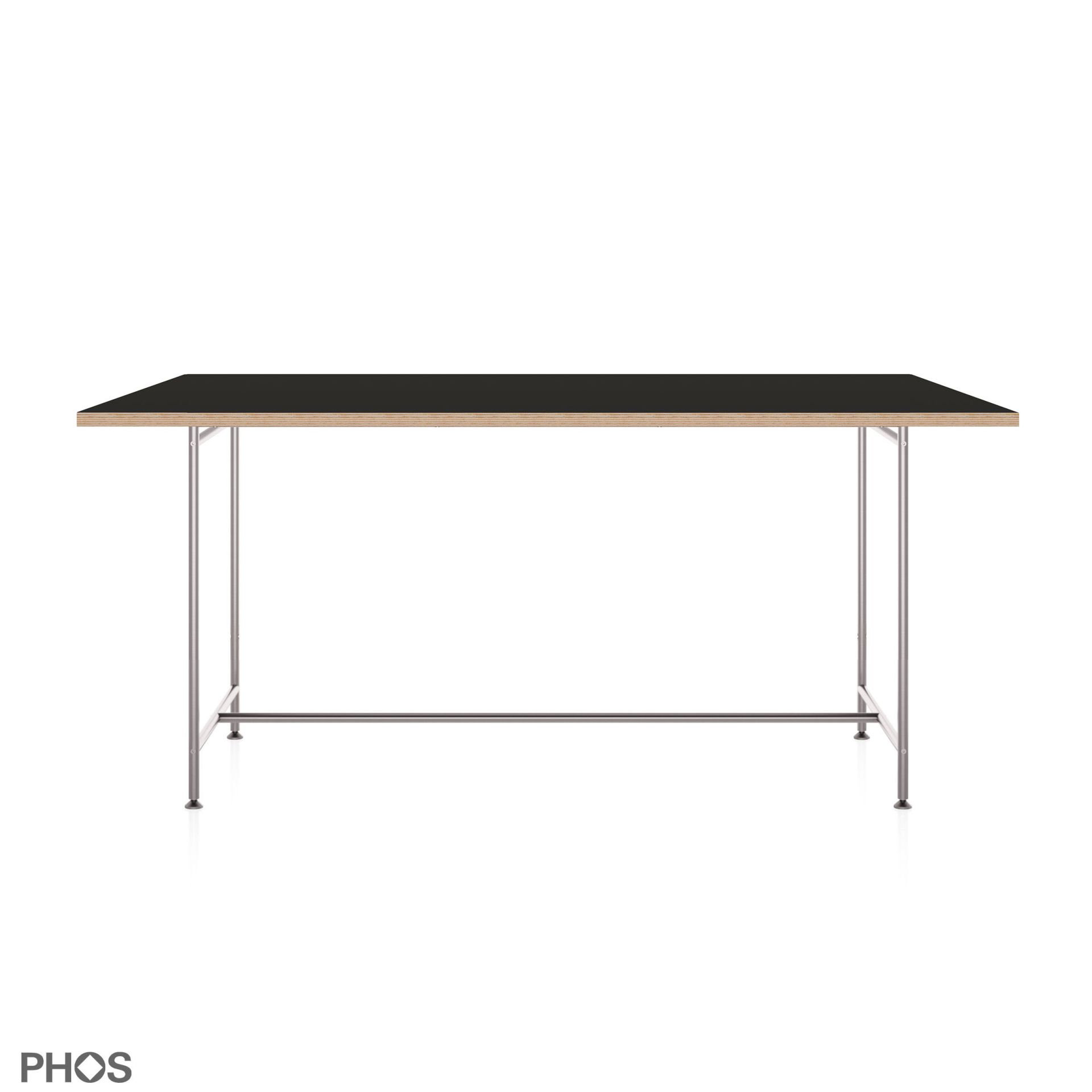 KATI-E1-160x80-MS Стол Карлсруэ - обеденный стол - черный - 160 х 80 х 75 см. PHOS 