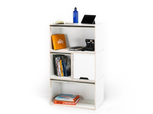 Модульный отдельно стоящий книжный шкаф из тополя