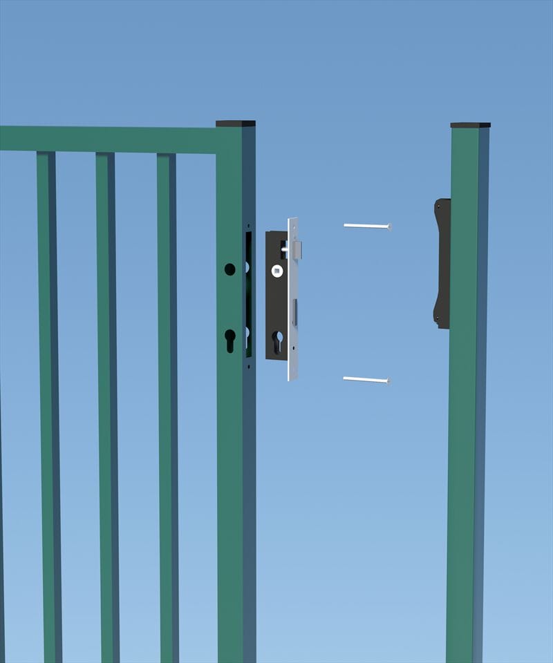 Ворота с замком Ferro Bulloni пешеходные ворота ARCH-00051164 - Вид №3