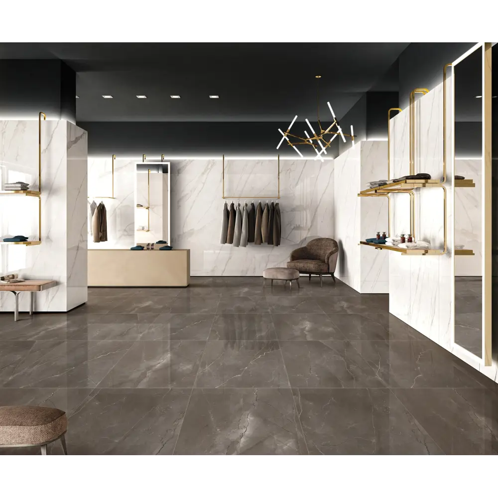 Глазурованный керамогранит ARCADIA CERAMICA Pulpis Nero Glossy 60×60 см 89396424 STLM-1377365 - Вид №4
