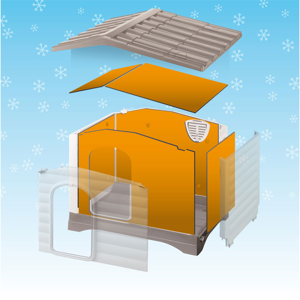 ПР0030263 Комплект изоляционных панелей для будки DOGVILLA 70 FERPLAST  - Вид №2