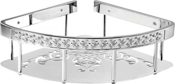 HL073/BR Sanibano, решётка угловая 1-уровневая с узором, длина 22 см, цвет бронза 