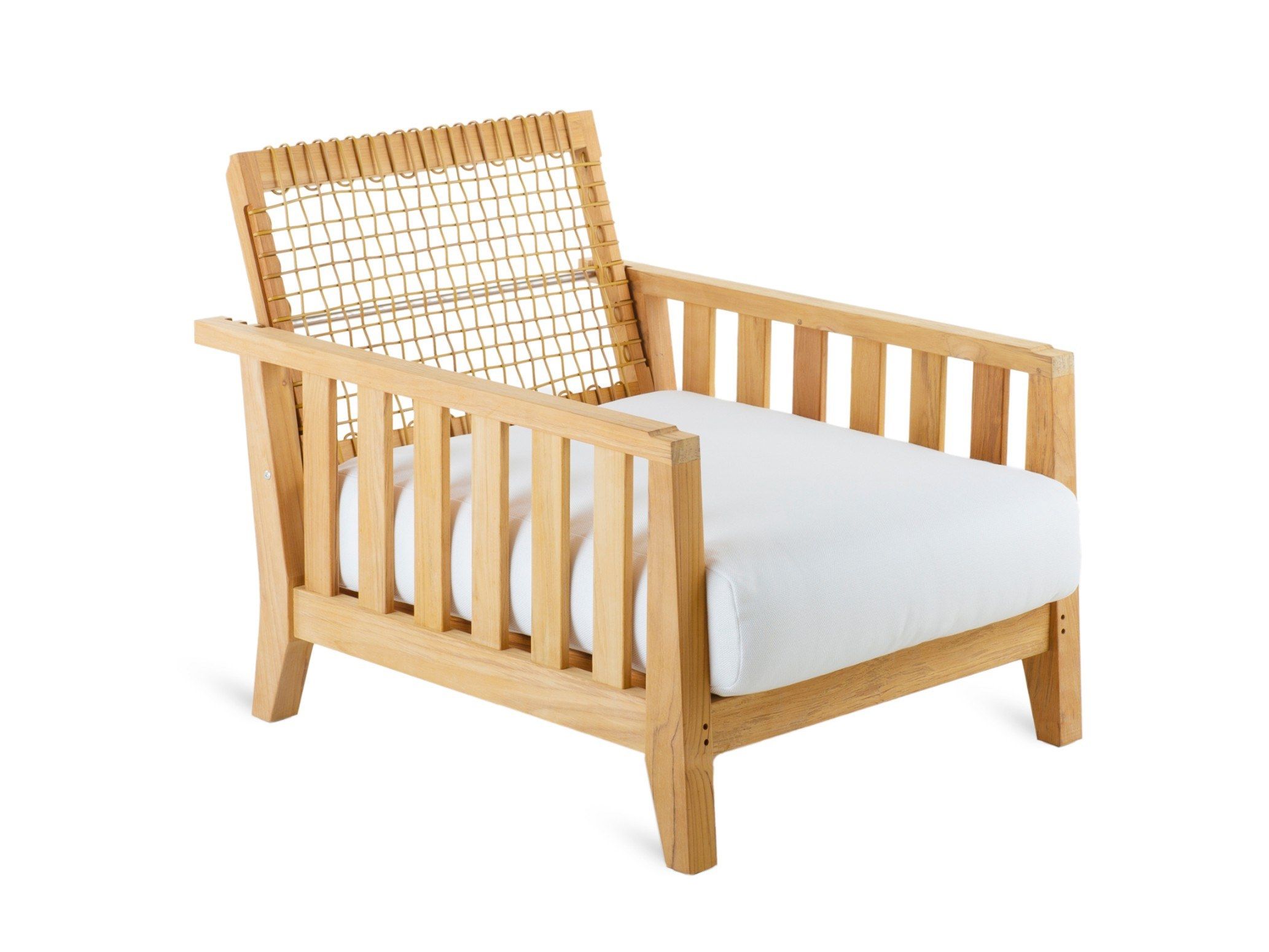 Садовое кресло из тикового дерева с подлокотниками Unopiù ARCH-00002341