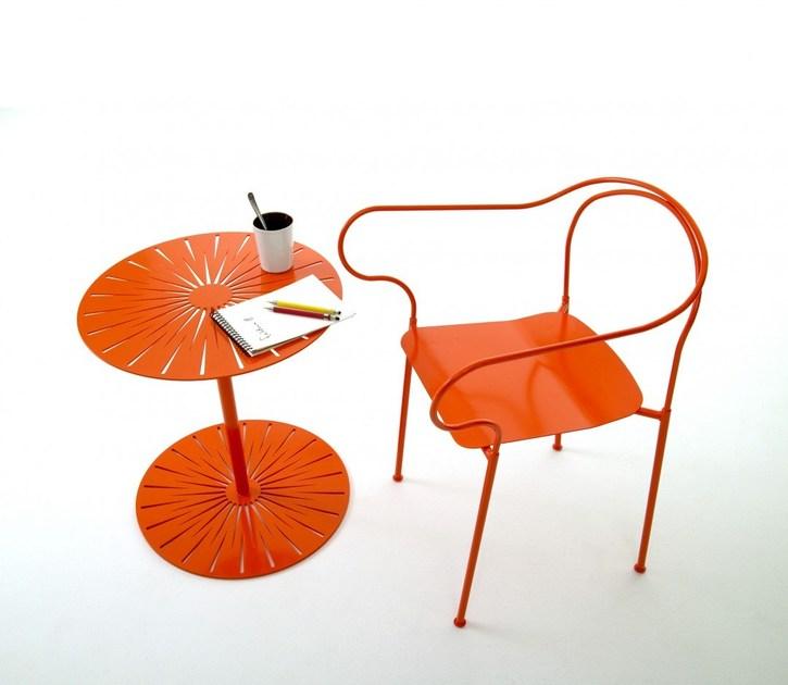 Nola Industrier Круглый журнальный столик из стали Cake/sun/dot sun-id-1417872 - Вид №1