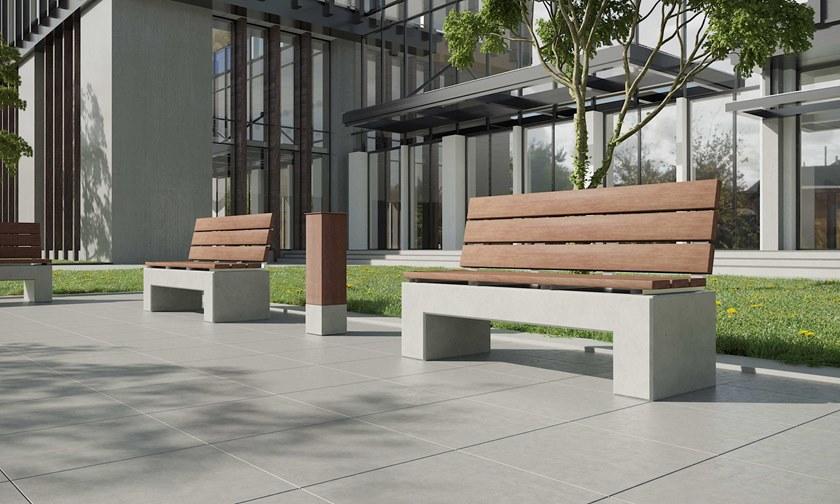 CO33 Бетонная скамья со спинкой Angulus sun-id-1348950 - Вид №2