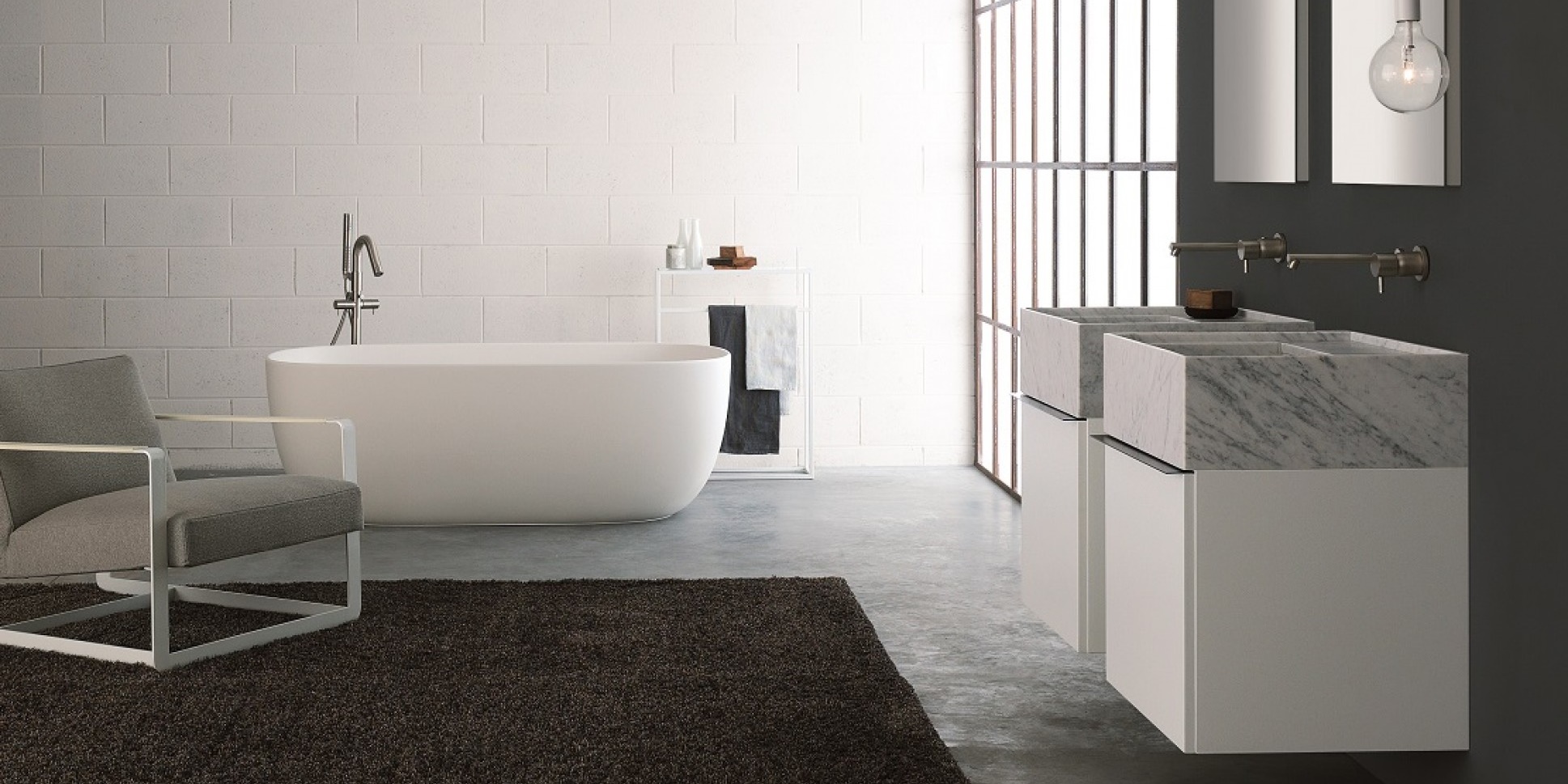 Toscoquattro Тумба под раковину 60 см PIANO белая матов 24A31LO - Вид №1