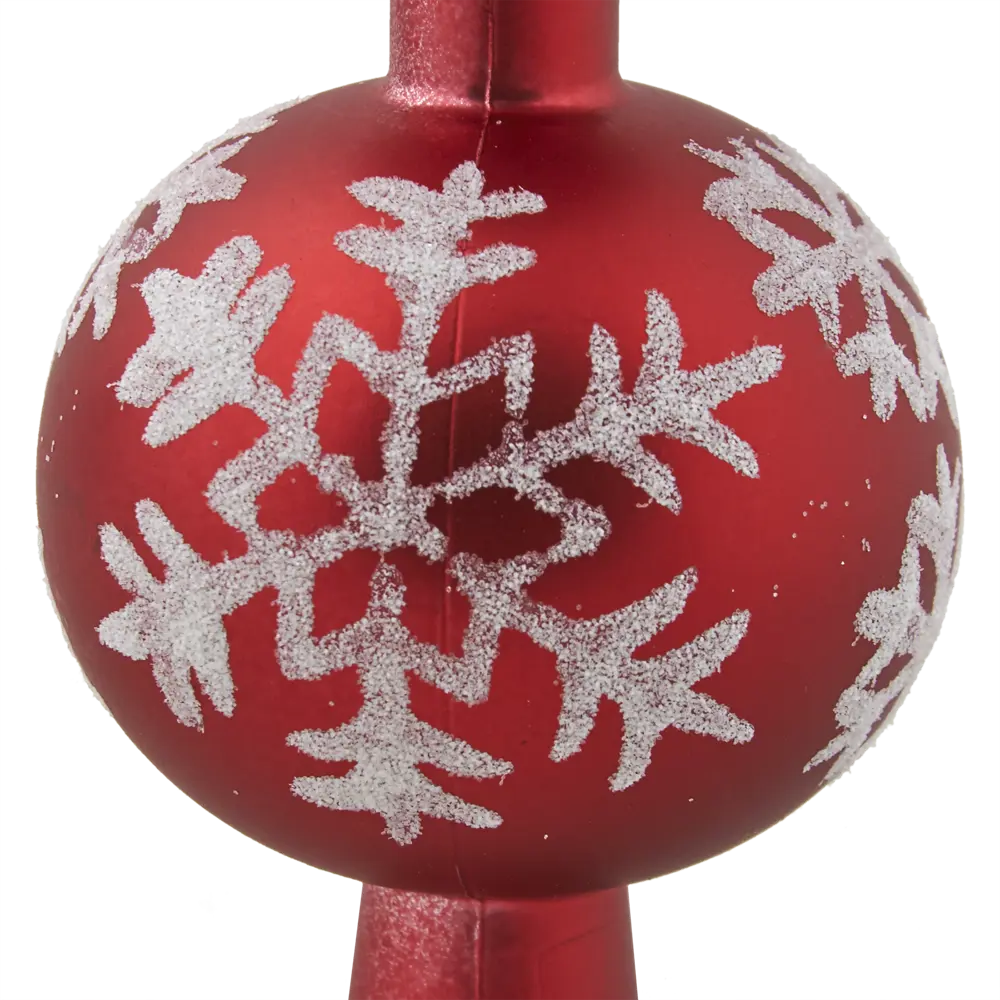 Верхушка на елку Christmas Красная со снежинками h32 см 82196185 STLM-2071322 Santreyd  - Вид №2