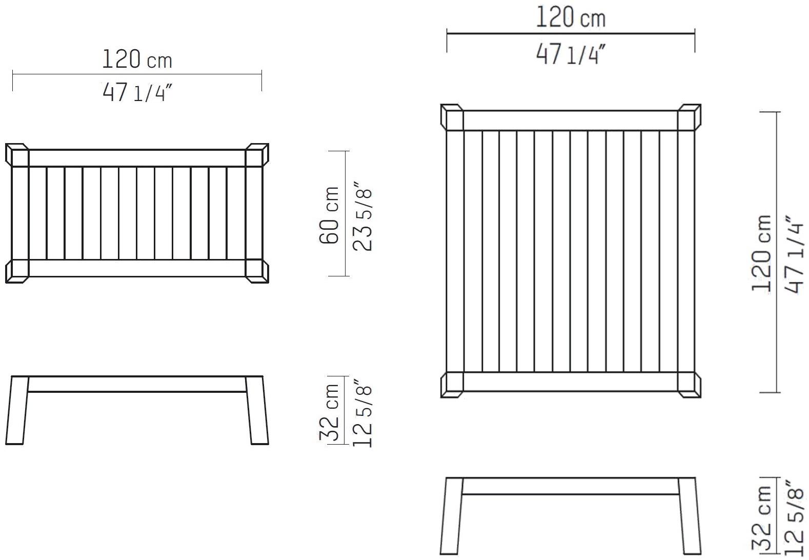 Piet Boon Прямоугольный журнальный столик Gijs & annet outdoor Pbc 11.35/36.01.01 - Вид №2