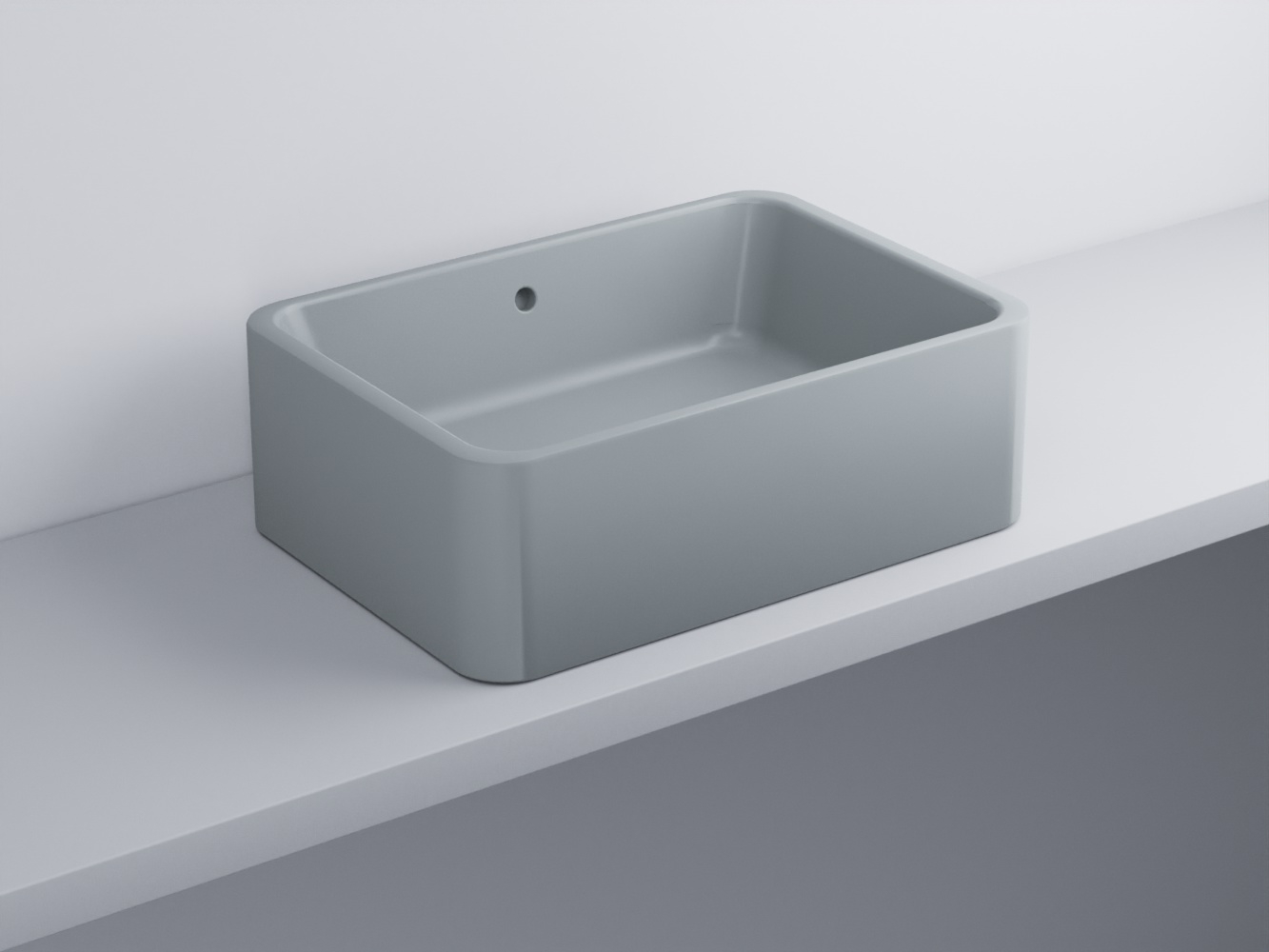 SHLAA6020-BR Раковина накладная прямоугольная с переливом 60 x 20 h cielo Shui Ceramica Cielo