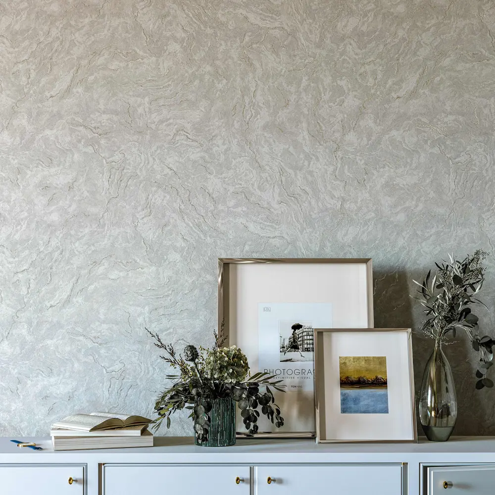 Обои флизелиновые Palitra Home Palazzo в насыщенном графитовом оттенке 87271084 STLM-1358473 - Вид №2