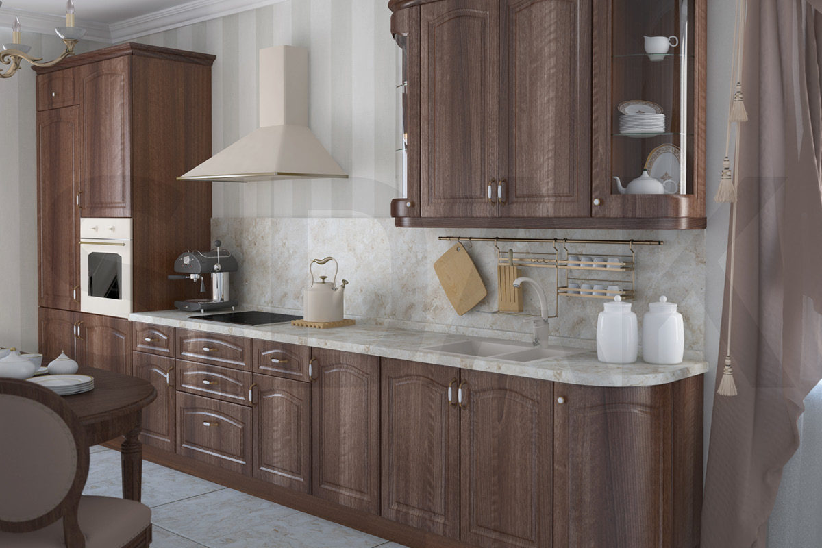 Фасады для кухни Классика Фрезеровка «Классика 90+» Доломит №278 SIDAK SIST1111-201 - Вид №1