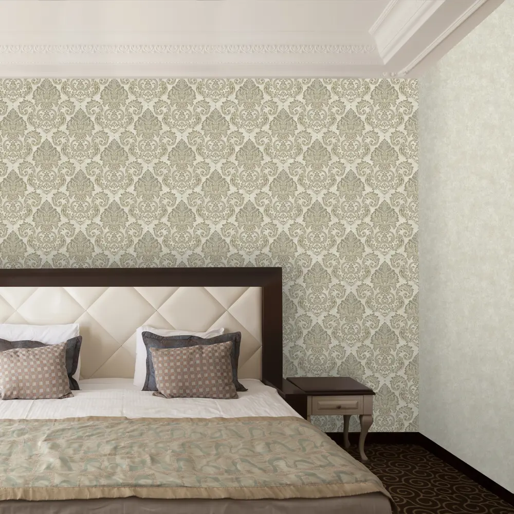 Обои флизелиновые Euro Decor Barocco бежевые 1.06 м 3701-4 81961341 STLM-2185640 - Вид №4