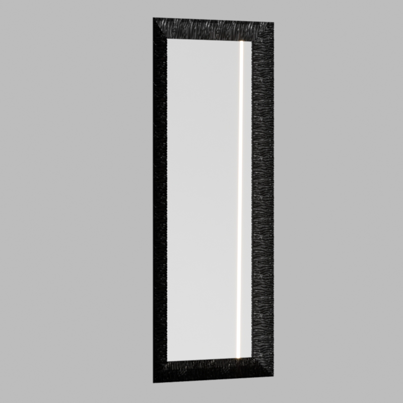 736601 Зеркало 70x180 в раме из ламинированного дерева (ель), цвет Черный Kerasan RETRO Италия 