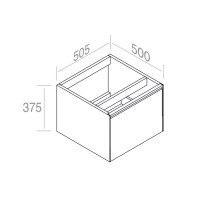 C376M1L50.101 Тумба подвесная с 1 выдвижным ящиком A. e T. Italia MATCH Белый матовый AeT ITALIA - Вид №1