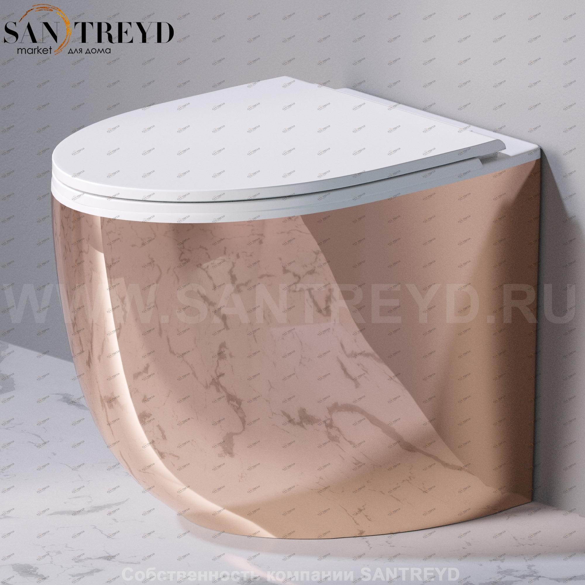 S557T0R0V7.257 Приставной унитаз напольный Медный A. e T. Italia Dot Италия AeT ITALIA DOT 2.0