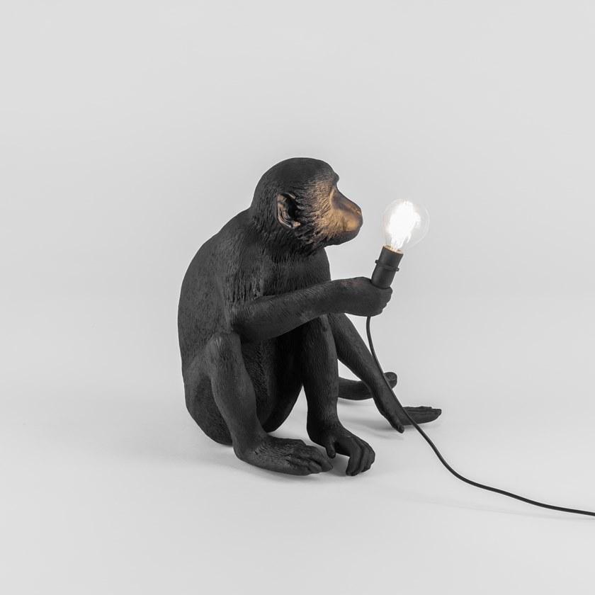 Seletti Торшер из смолы The monkey lamp black sun-id-1396538 - Вид №7