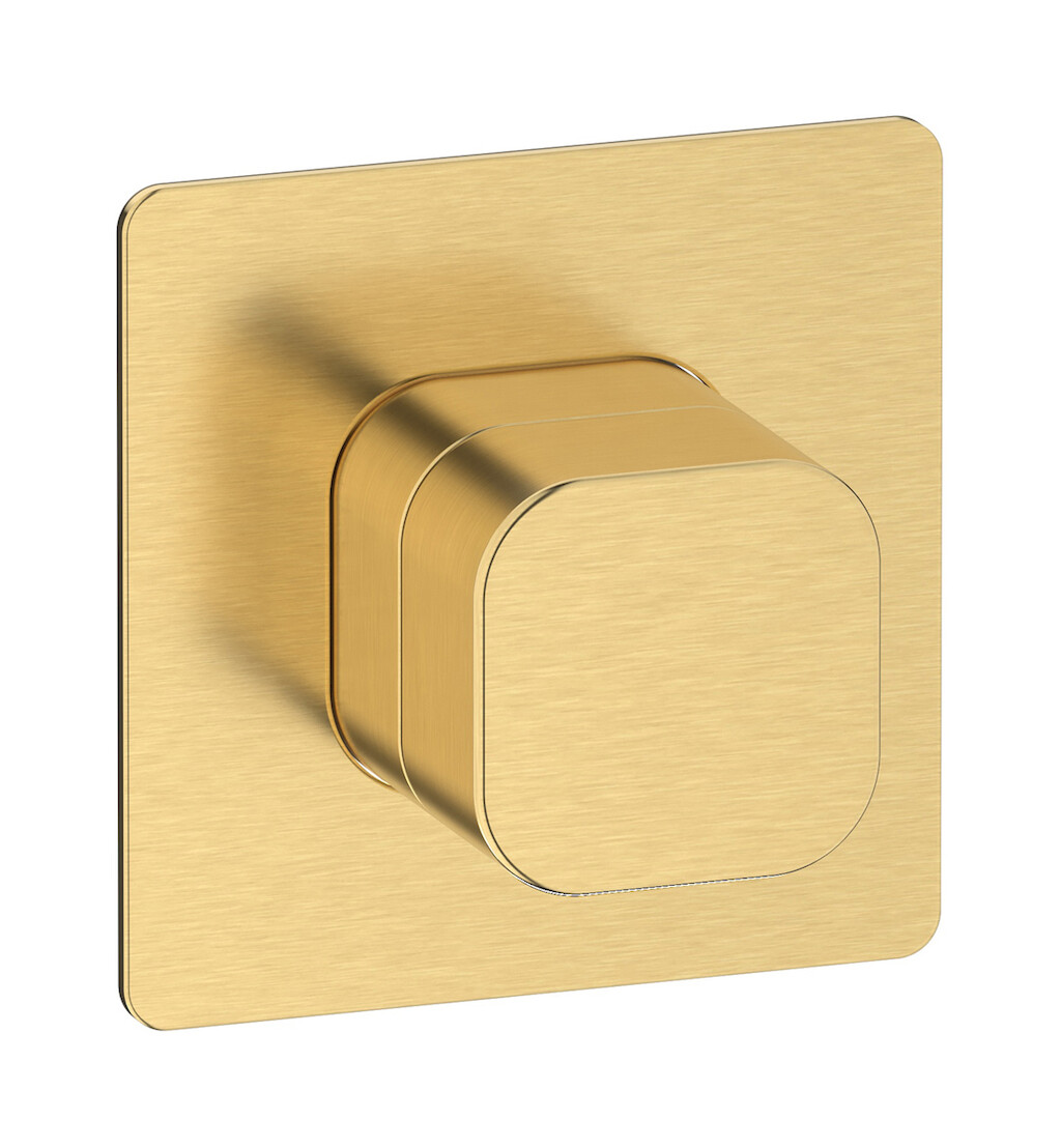 Комплект внешних частей настенного прогрессивного смесителя на 1 потребителя. WE ARE IB eo300os_1 Brushed Gold Elio