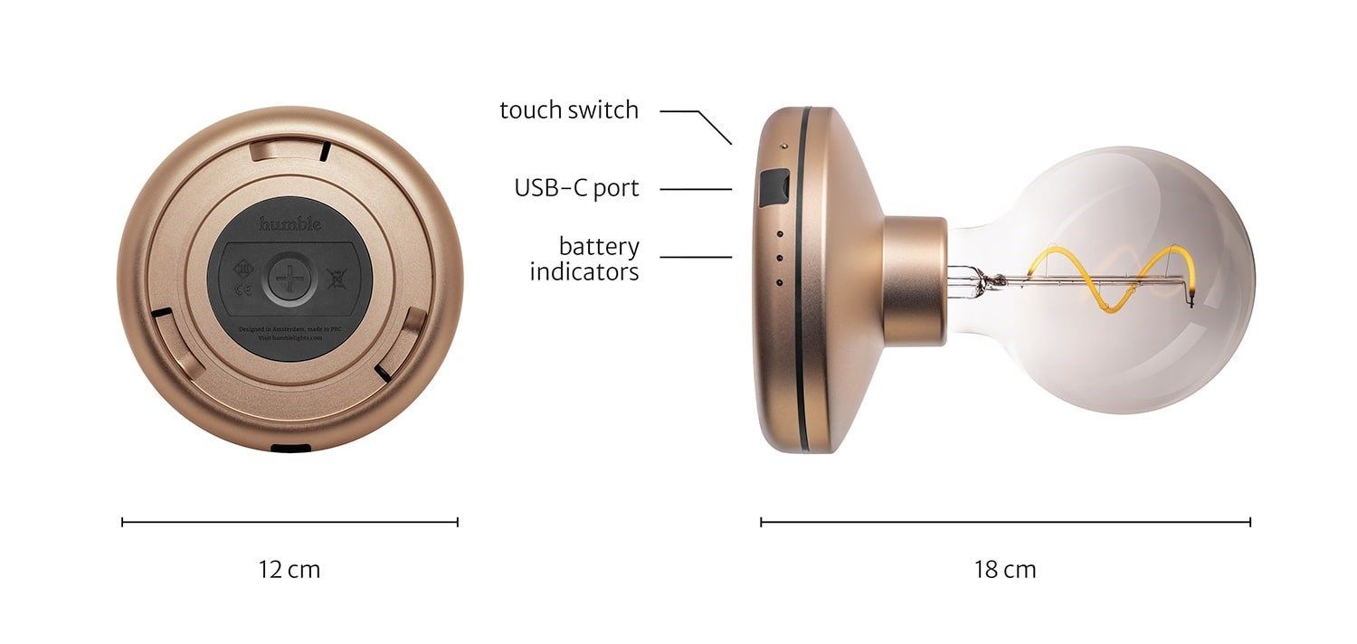 Беспроводная алюминиевая и стеклянная настенная лампа In Stock Humble ARCH-00088818 - Вид №8