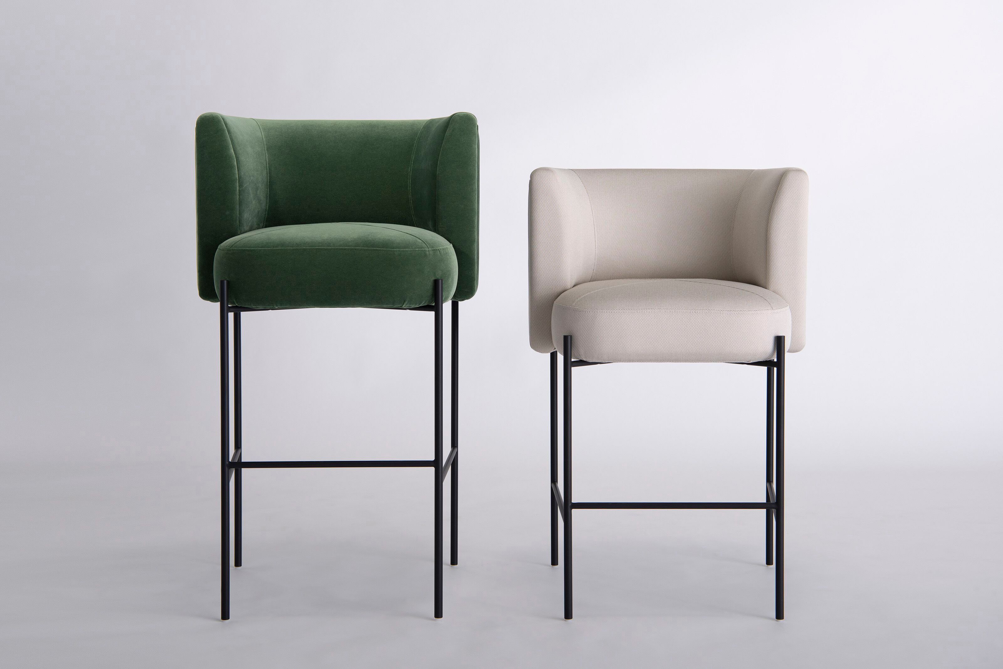 Высокий тканевый мягкий стул со спинкой Phase Design Capper ARCH-00130620 - Вид №13