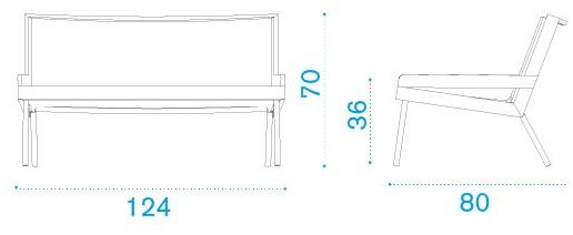Ethimo Садовый диван 2 мест из ethimo etwick® Allaperto Aad200ew0 - Вид №5
