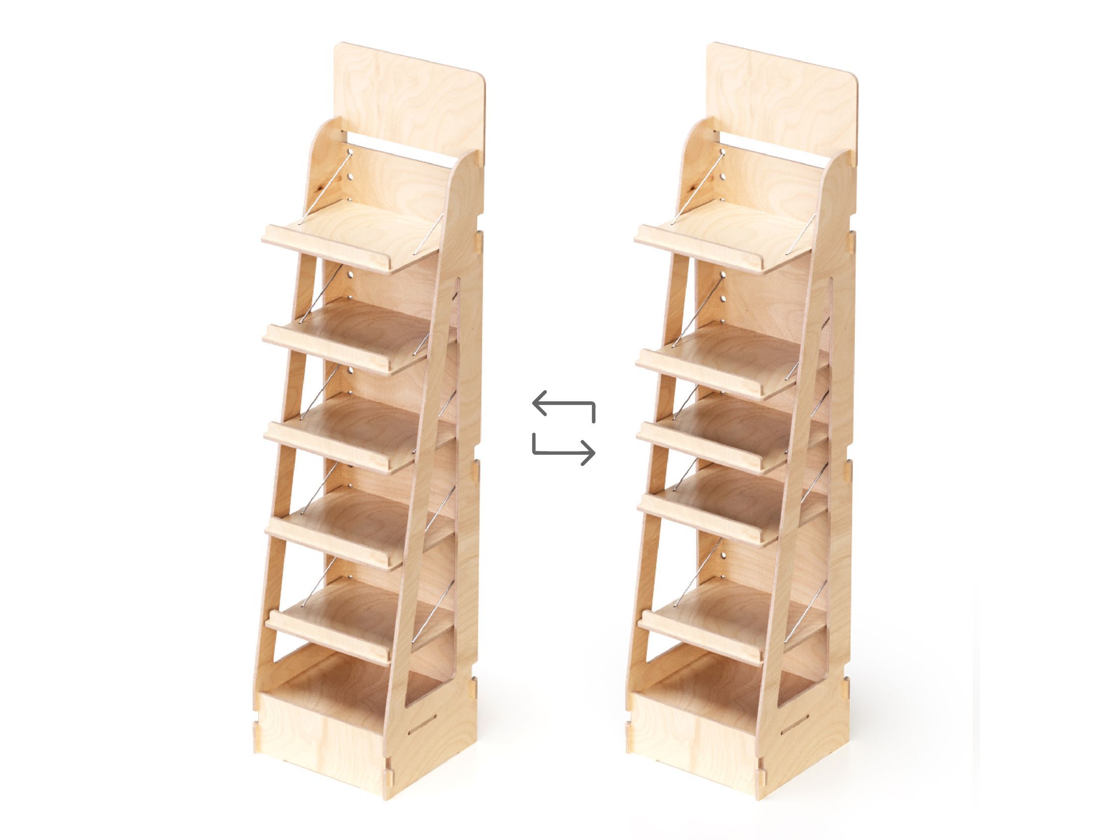 Деревянная напольная стойка дисплея Esposit экспоненты ARCH-00147745 - Вид №2