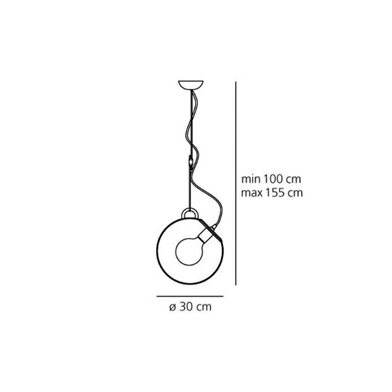 Светильник подвесной 100х30 см прозрачный Miconos A031000 ARTEMIDE ДИЗАЙНЕРСКИЕ 00-3882277 Золото;прозрачный  - Вид №3