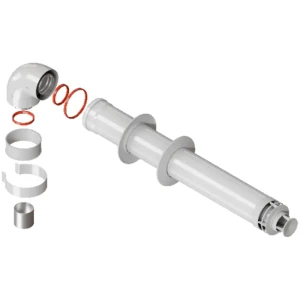 Комплект дымохода Rommer стандарт 60/100 - 900мм хомут в комплекте + втулка D60 L-50 RCA-6010-210900 89345580 STLM-2162467