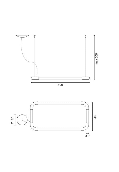 Светодиодный подвесной светильник из нержавеющей стали EGOLUCE вспышки ARCH-00143171 - Вид №3