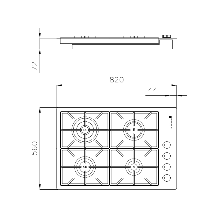 7637000 Варочная панель Foster Milano 7637000 Fosterspa  - Вид №1