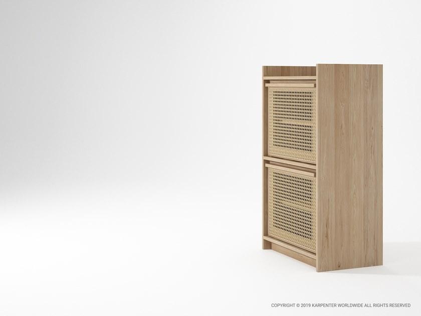 KARPENTER Комод из массива дерева и ротанга с распашными дверцами Roots sun-id-1357623 - Вид №9