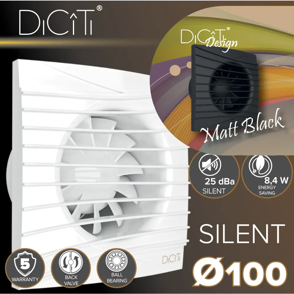 DiCiTi Silent 4C — бесшумный вентилятор в матовом черном исполнении 83212149 STLM-0039463 - Вид №3