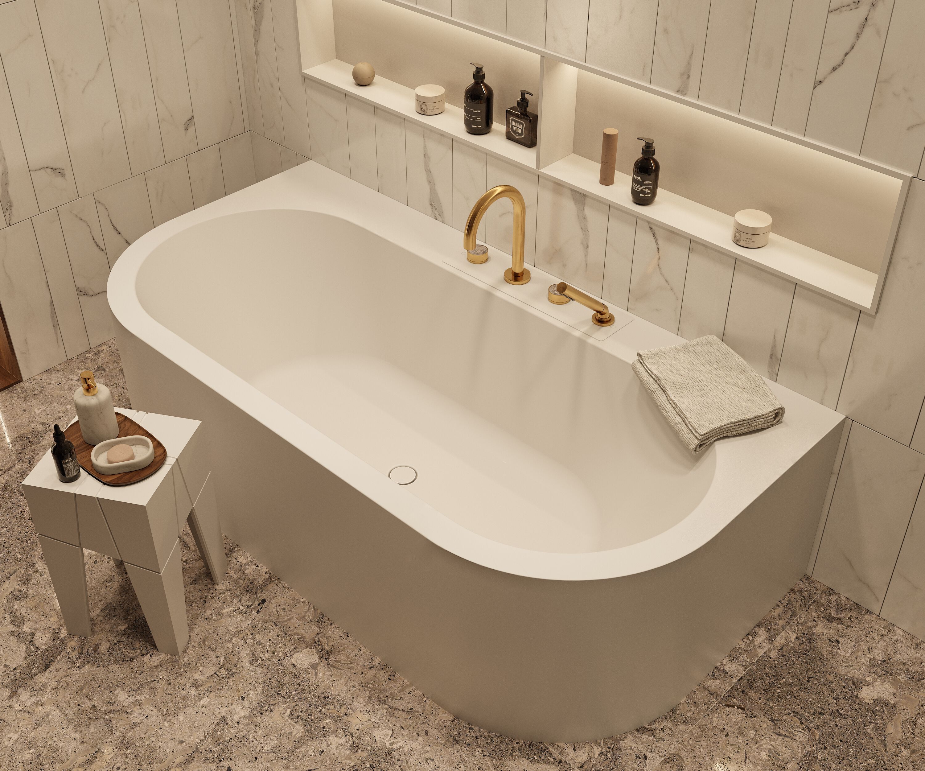 Ванна Corian® MOMA Design SAPPHIRE WALL ARCH-00028928 - Вид №1