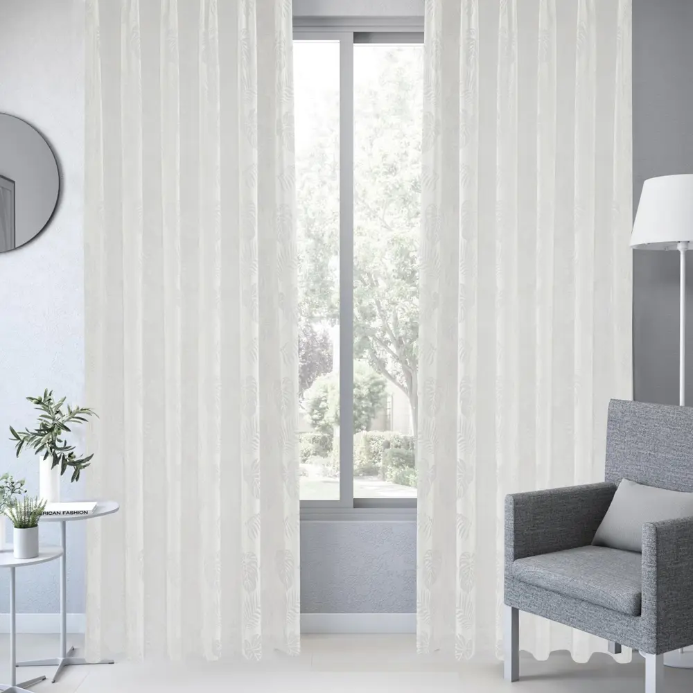 Тюль на ленте Inspire Monyako 250x280 см цвет белый 83562101 STLM-2028532  - Вид №4