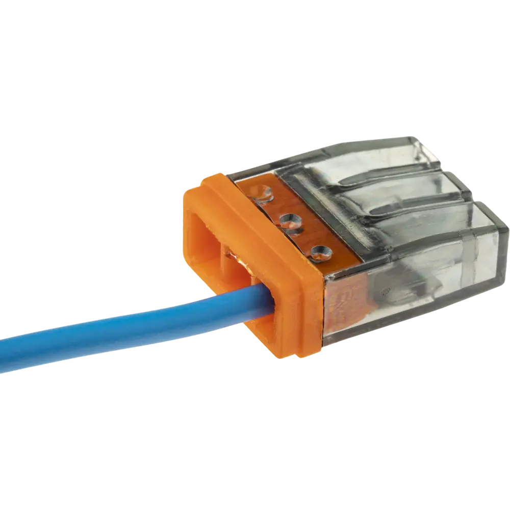 84509779 Клеммы монтажные самозажимные с пастой Duwi СМК 772-203 3-проводные 2,5мм² прозрачные 5шт 26729 4 STLM-1113726  - Вид №7