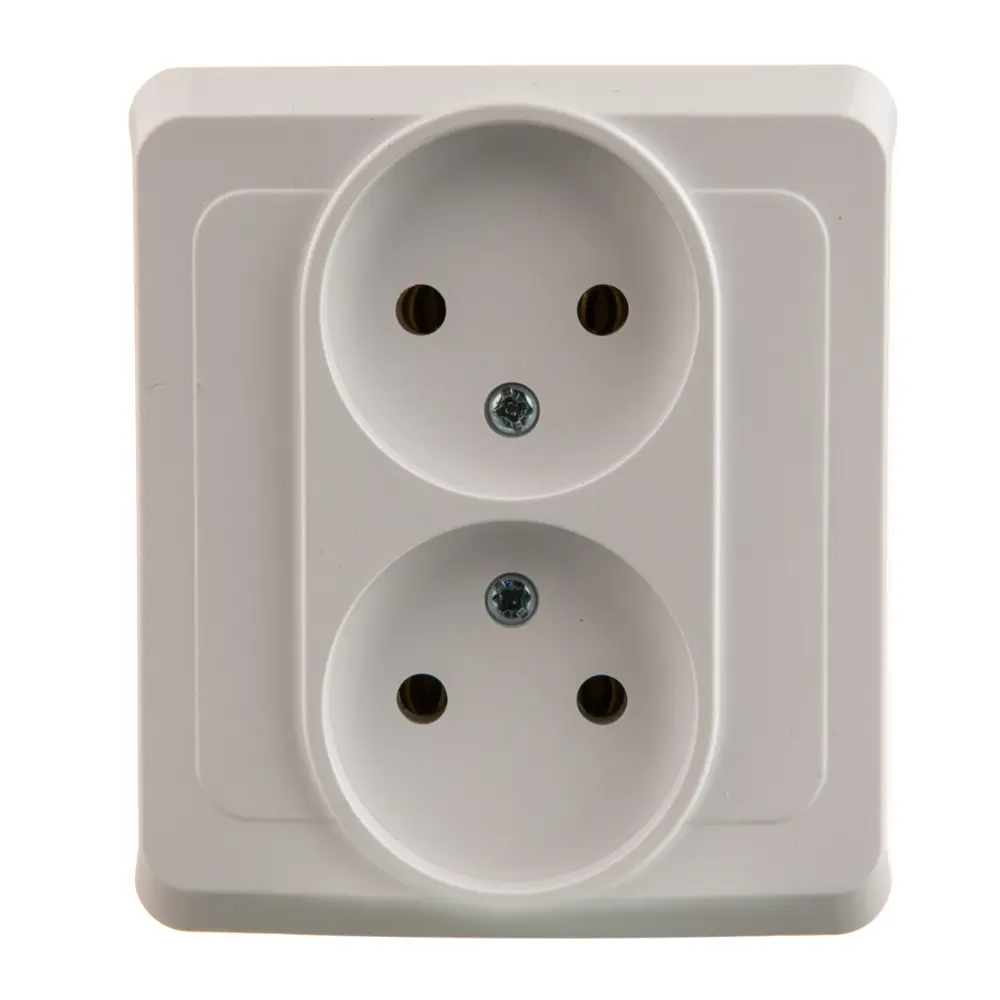 Розетка Schneider Electric Этюд, 2 разъема, цвет белый 11300789 STLM-2102547